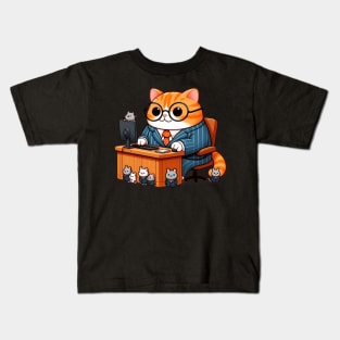 Enchanting Cat Head Kids T-Shirt